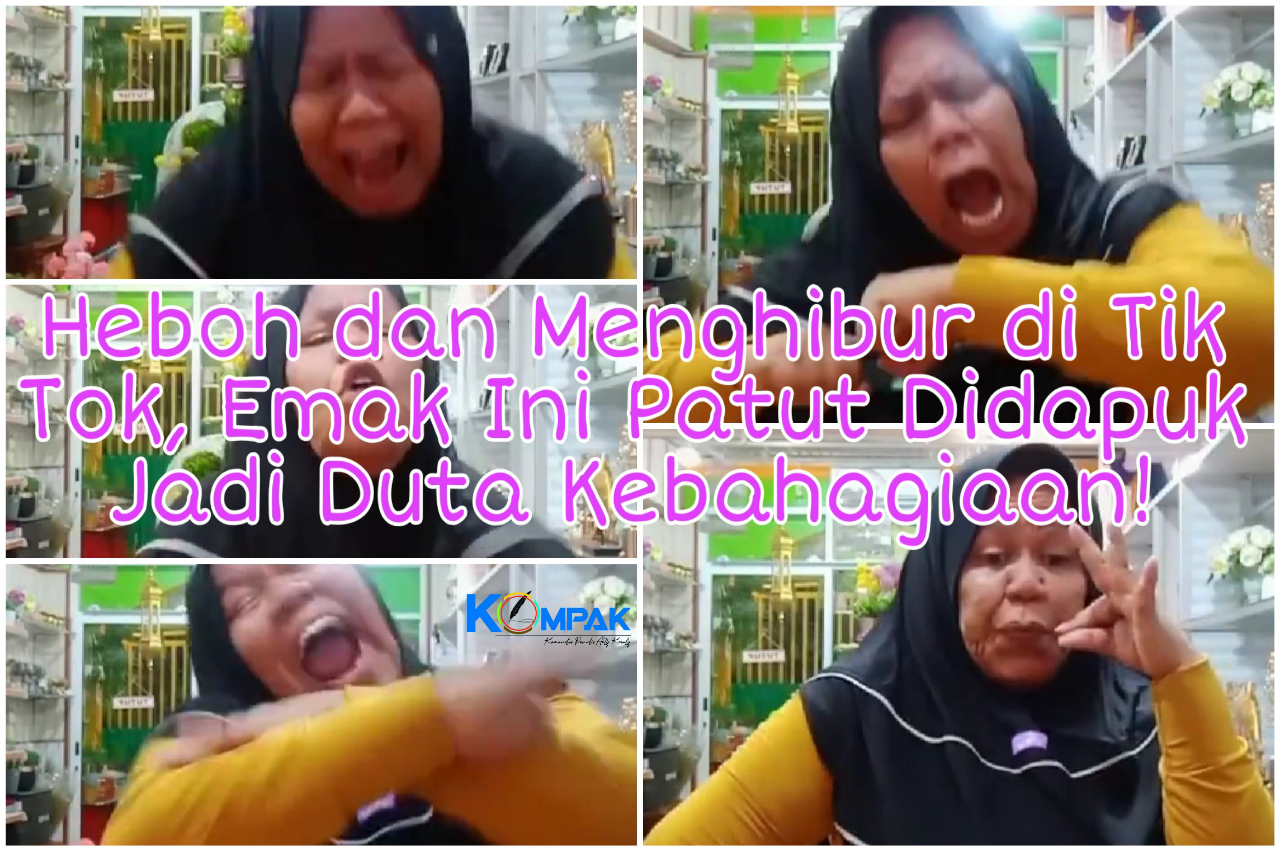 Heboh Menghibur di Tik Tok, Emak Ini Patut Didapuk Jadi Duta Kebahagiaan! Setuju?