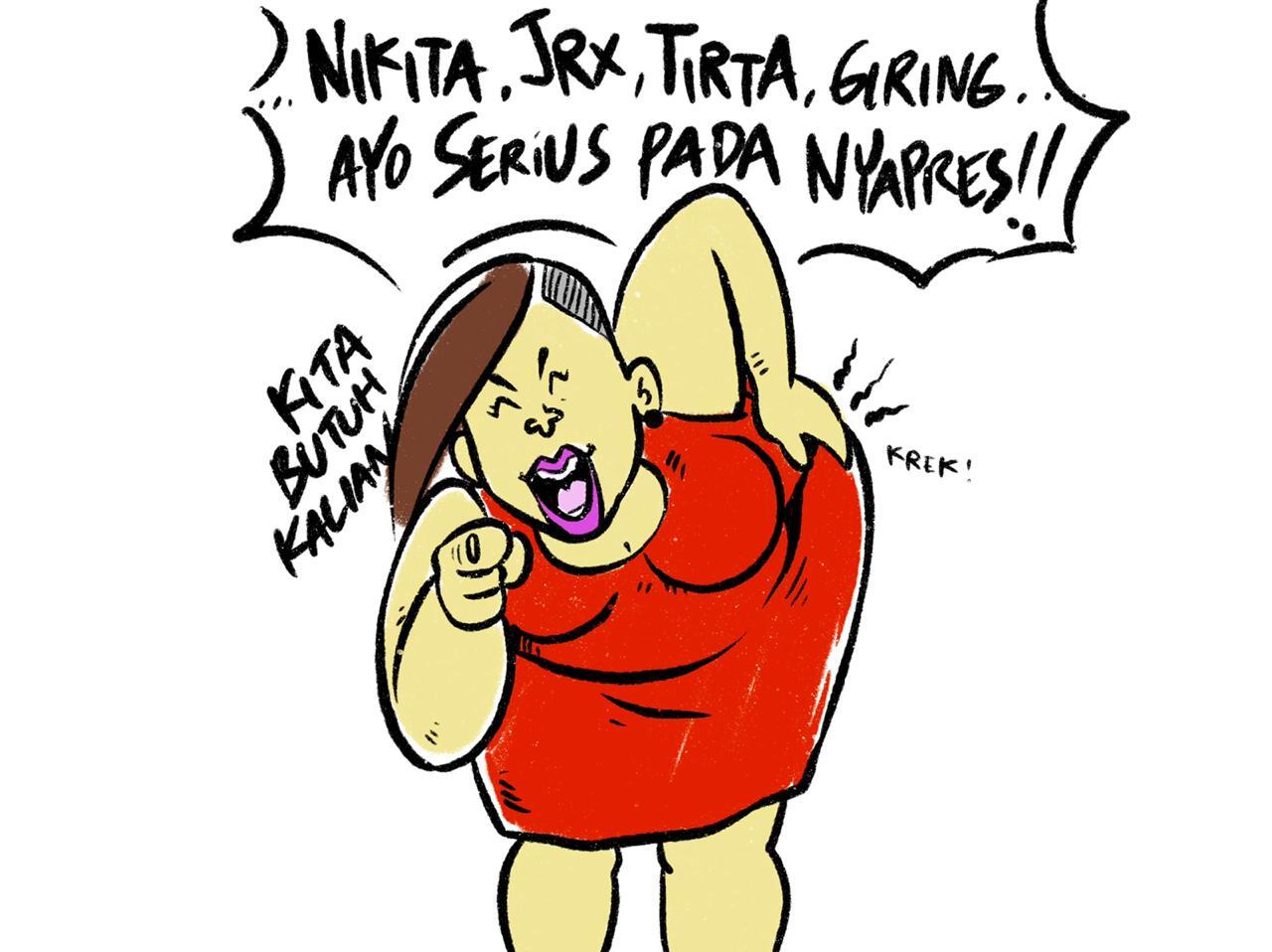 Nikita, JRX, Giring, dr Tirta Ayo Serius Nyapres, Kita Butuh Kalian!