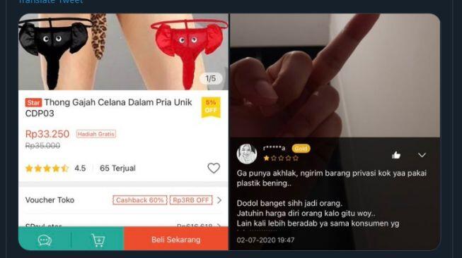 Viral Pembeli Celana Dalam Gajah Murka ke Penjual, Apa Ya Sebabnya?