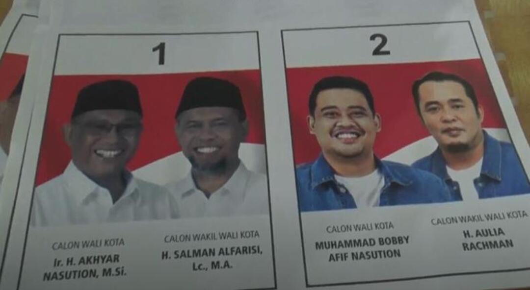 Foto Surat Suara Akhyar-Salman Lebih Gelap dan Buram dibanding Bobby-Aulia