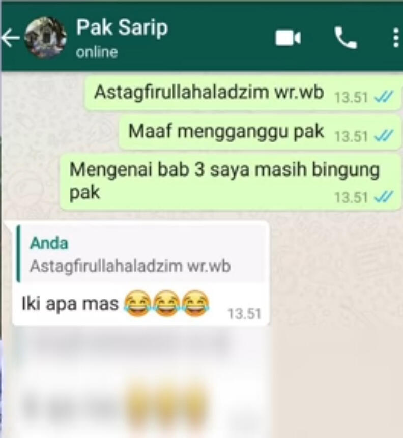 7 Chat Kelas Online Guru dan Murid Terlucu