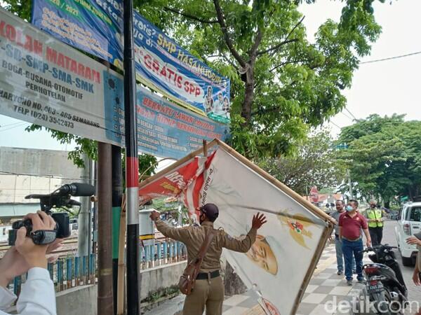 Baliho Habib Rizieq Syihab di Kota Semarang Juga Diturunkan