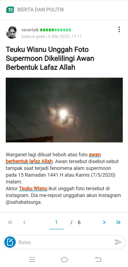 Akibat Baca Artikel Awan Berbentuk lafaz Allah, Dapat Inspirasi Abstrak dari Kaskuser