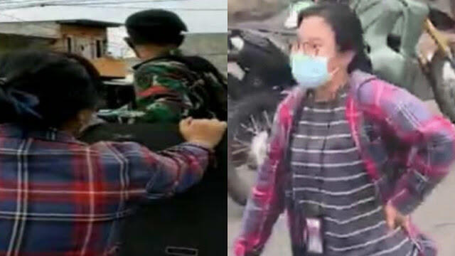 Wanita Berbaju Kotak-kotak di Atas Panser TNI Disebut Editor Media dan Ahoker Sejati