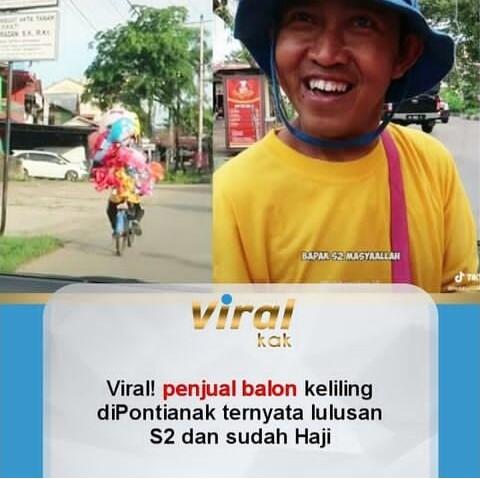 Viral, Video Penjual Balon Ternyata Lulusan S2 dan Sudah Berhaji, Begini Alasannya