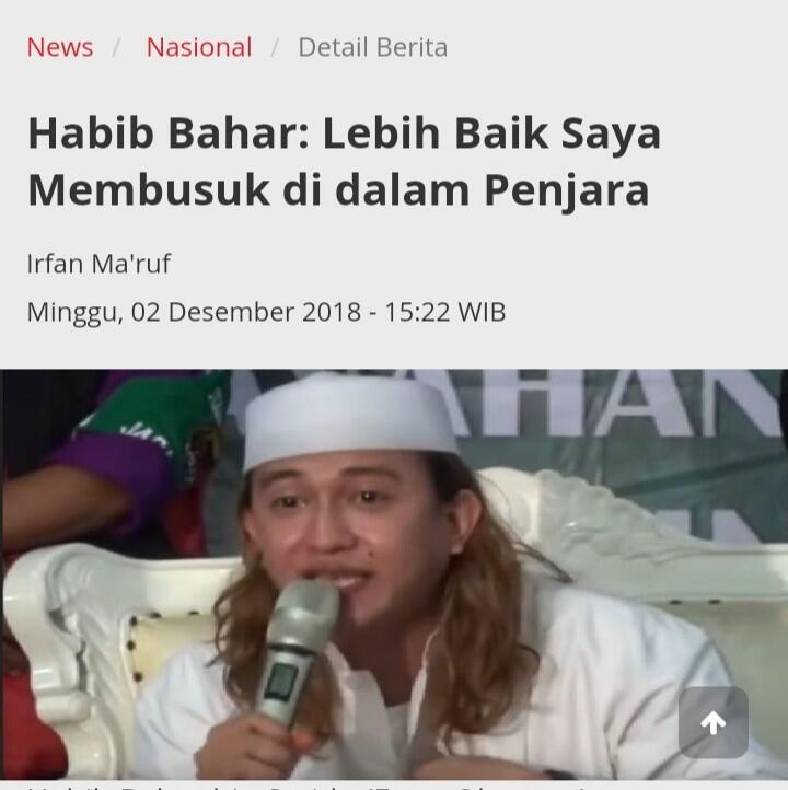 Habib Bahar Tolak Diperiksa, Penyidik Segera Limpahkan Berkas ke Kejaksaan