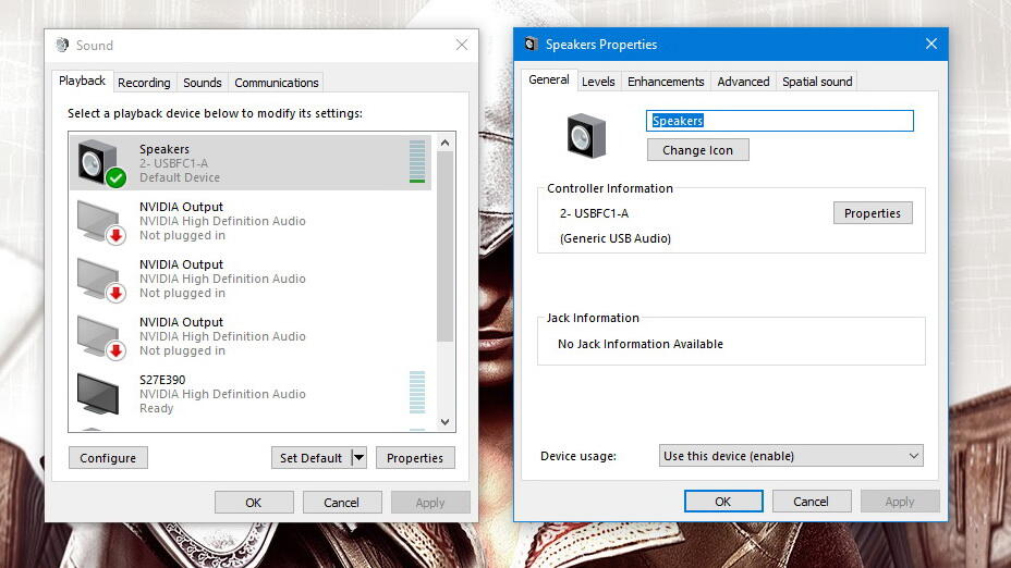 USB HEADSET "NO JACK INFORMATION AVAILABLE" KASKUS