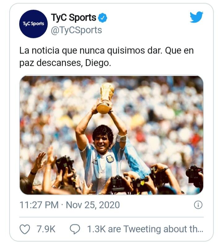 BREAKING NEWS, Legenda Sepak Bola Argentina Diego Maradona Meninggal Dunia