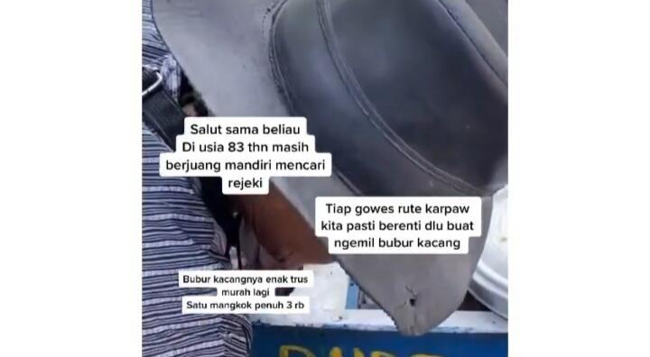 Bikin Haru, Kakek 83Tahun Ini Berjuang Hidup dengan Berjualan Bubur di Usia Senjanya!