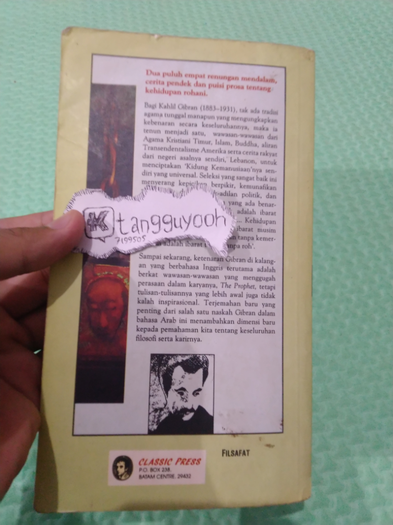 &#91;COC&#93; BUKU KAHLIL GIBRAN Renungan tentang Jalan jiwa