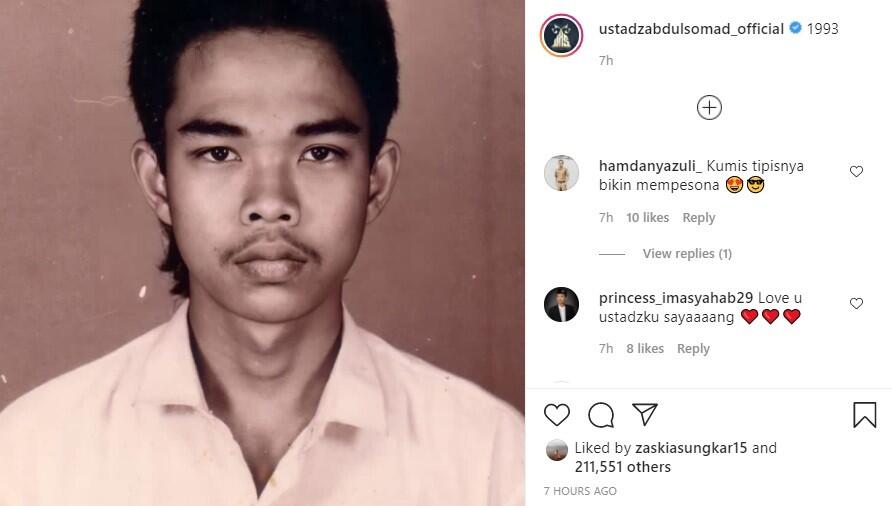 Ustaz Abdul Somad Unggah Foto Lawas, Netizen Sebut Dilan 1993