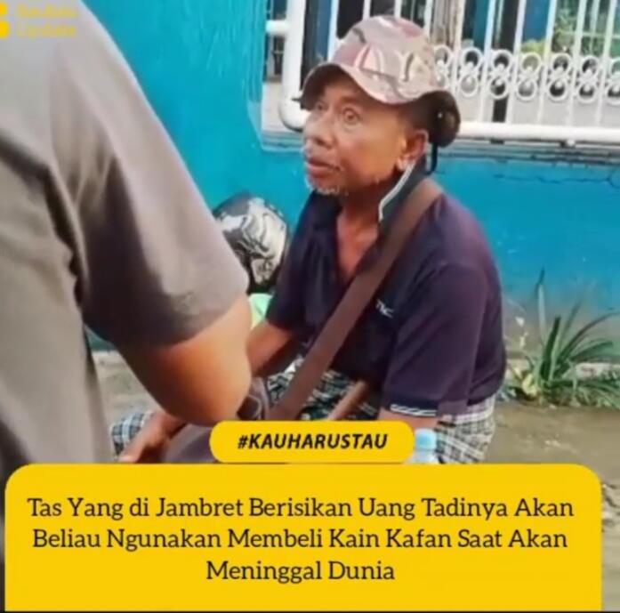 Cuman Itu Uang Ku,Sudah Tidak Ada Lagi..Sedih Kakek Ini Korban Perampokan