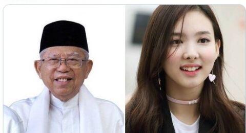 Sama-sama Punya Gigi Kelinci, Ma'ruf Amin Disebut Mirip Bintang Kpop Naeyon