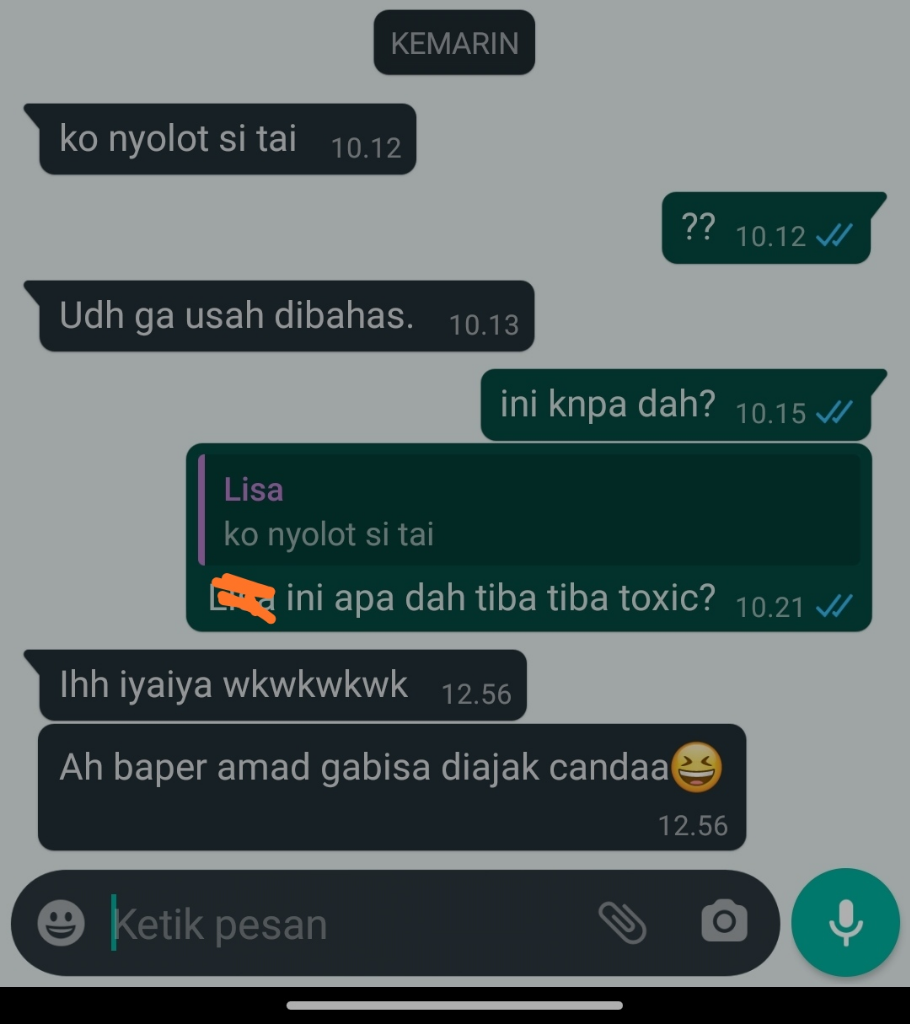 Becanda Si Becanda Cuy, Jangan Ngatain Tai Juga Lah