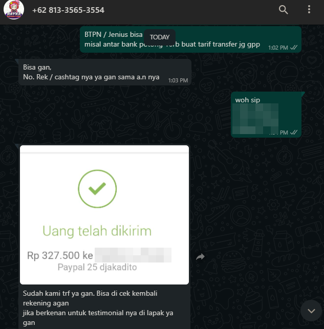 Jual Jasa Penampungan / Pencairan / Pembelian Balance Saldo Paypal