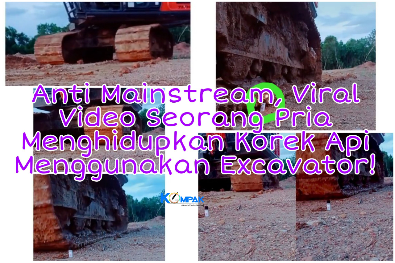 Anti Mainstream, Viral Video Seorang Pria Menyalakan Korek Api Menggunakan Excavator!