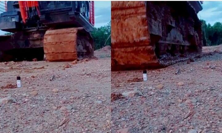 Anti Mainstream, Viral Video Seorang Pria Menyalakan Korek Api Menggunakan Excavator!