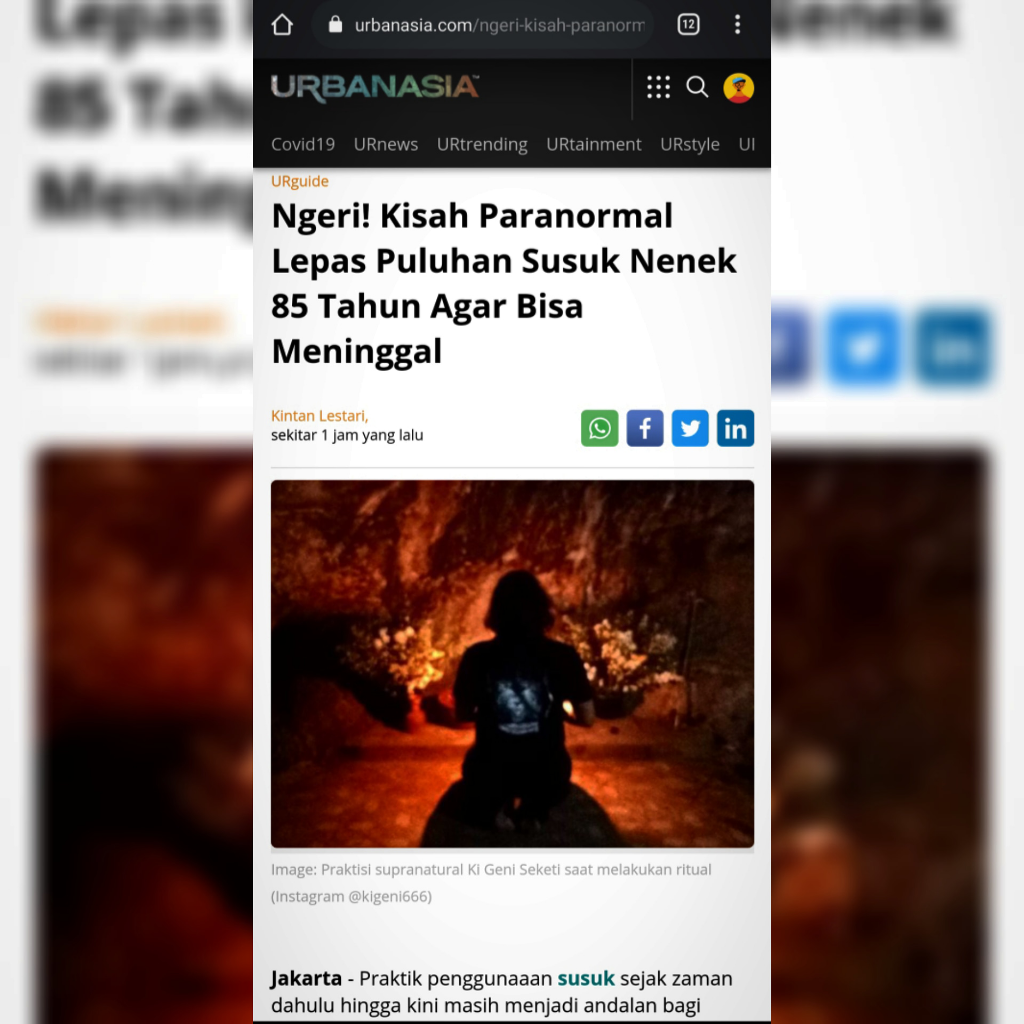 ngeri kisah paranormal lepas puluhan susuk nenek 85 tahun agar bisa meninggal