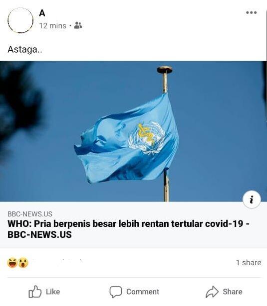 Apakah Pria Berpenis Besar Lebih Rentan Tertular Covid-19 ?