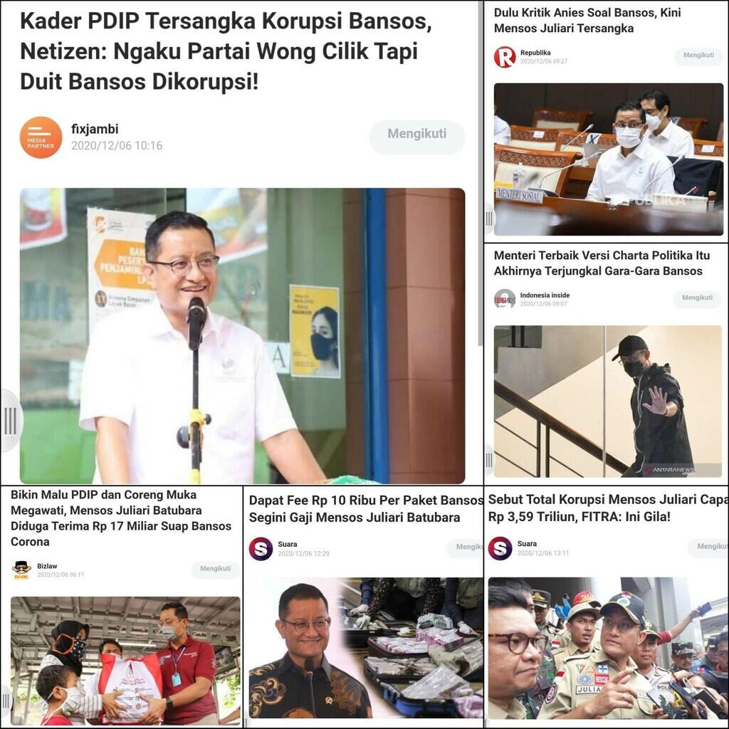 Kader PDIP Tersangka Korup,Netizen:Ngaku Partai Wong Cilik.Duit Bansos Dikorup!