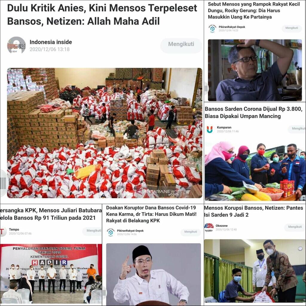 Dulu Kritik Anies, Kini Mensos Terpeleset Bansos, Netizen: Allah Maha Adil