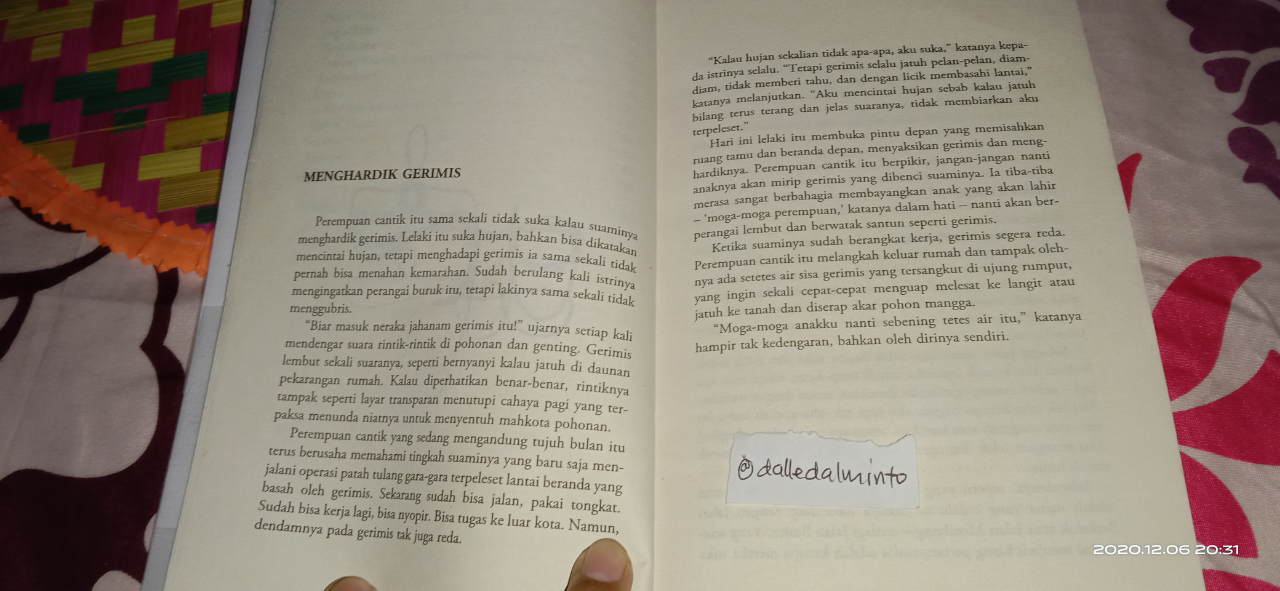 &#91;COC&#93; Review Buku Menghardik Gerimis, Merupakan Manifestasi Hati Seorang SDD