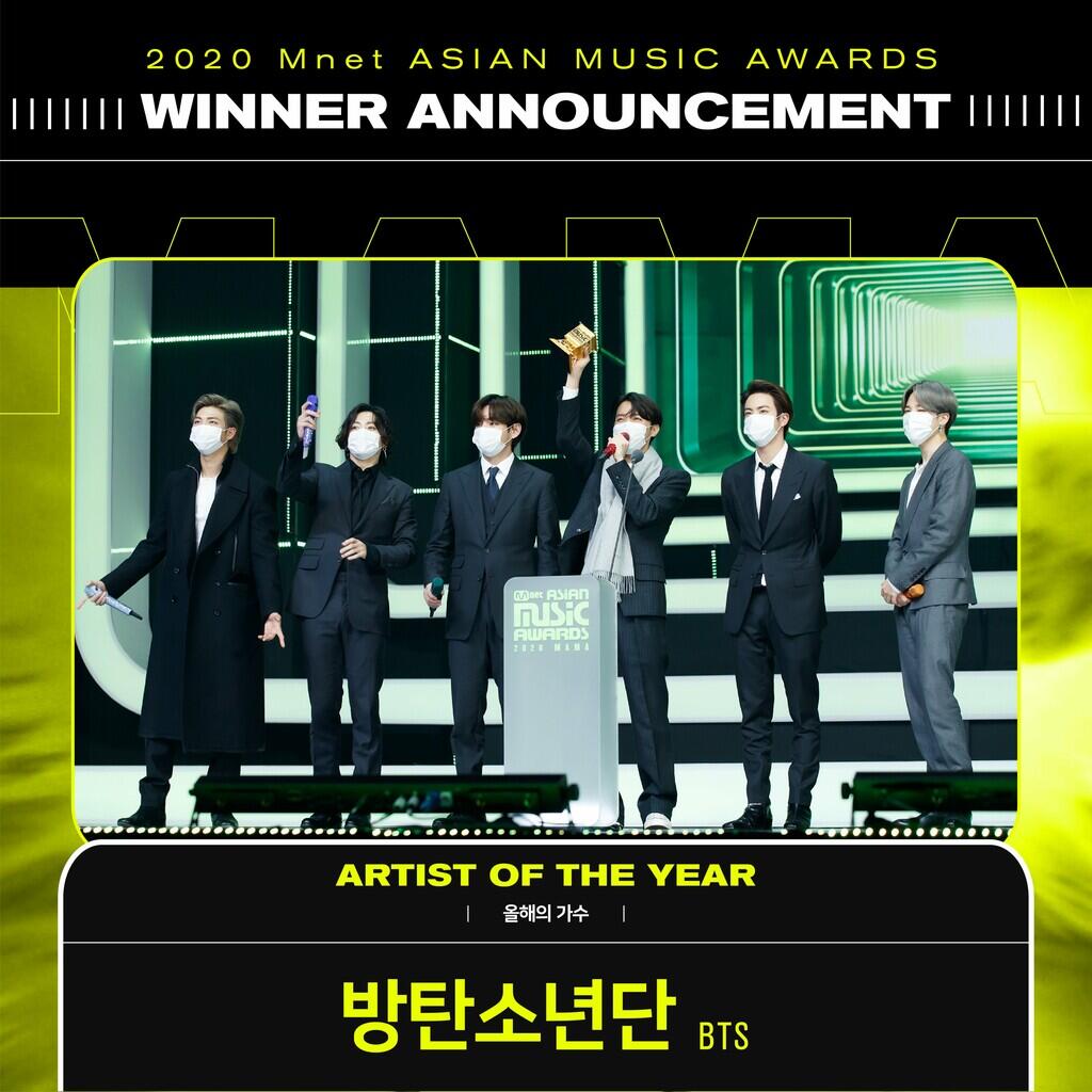 BTS Bawa Pulang 3 Daesang, Ini Daftar Pemenang Mnet Asian Music Awards 2020!