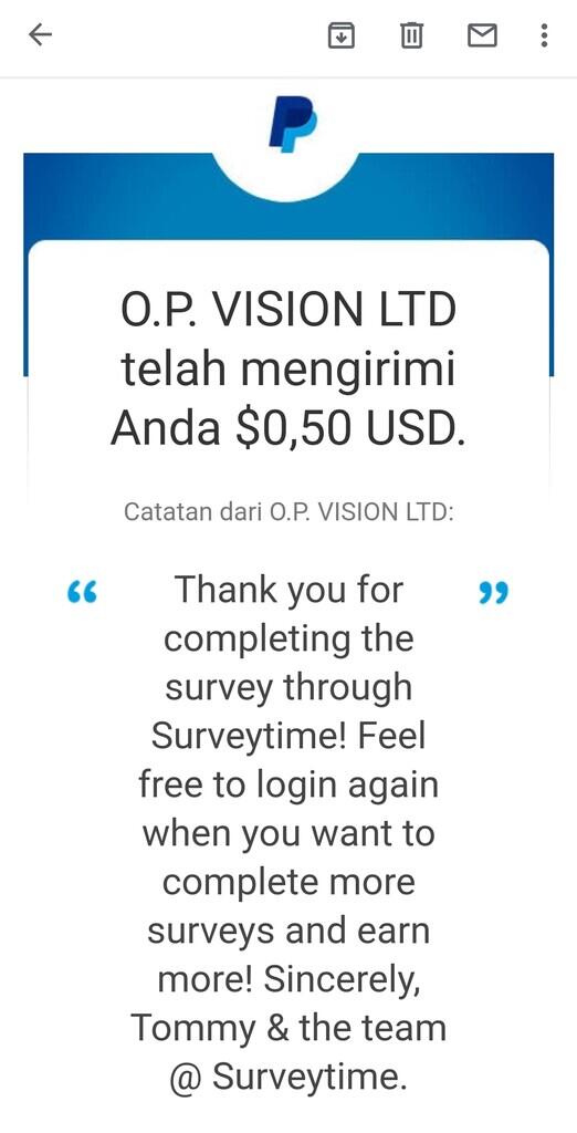 Survey Online Legit $1 -$10 langsung WD ke Paypal atau Coinbase. 