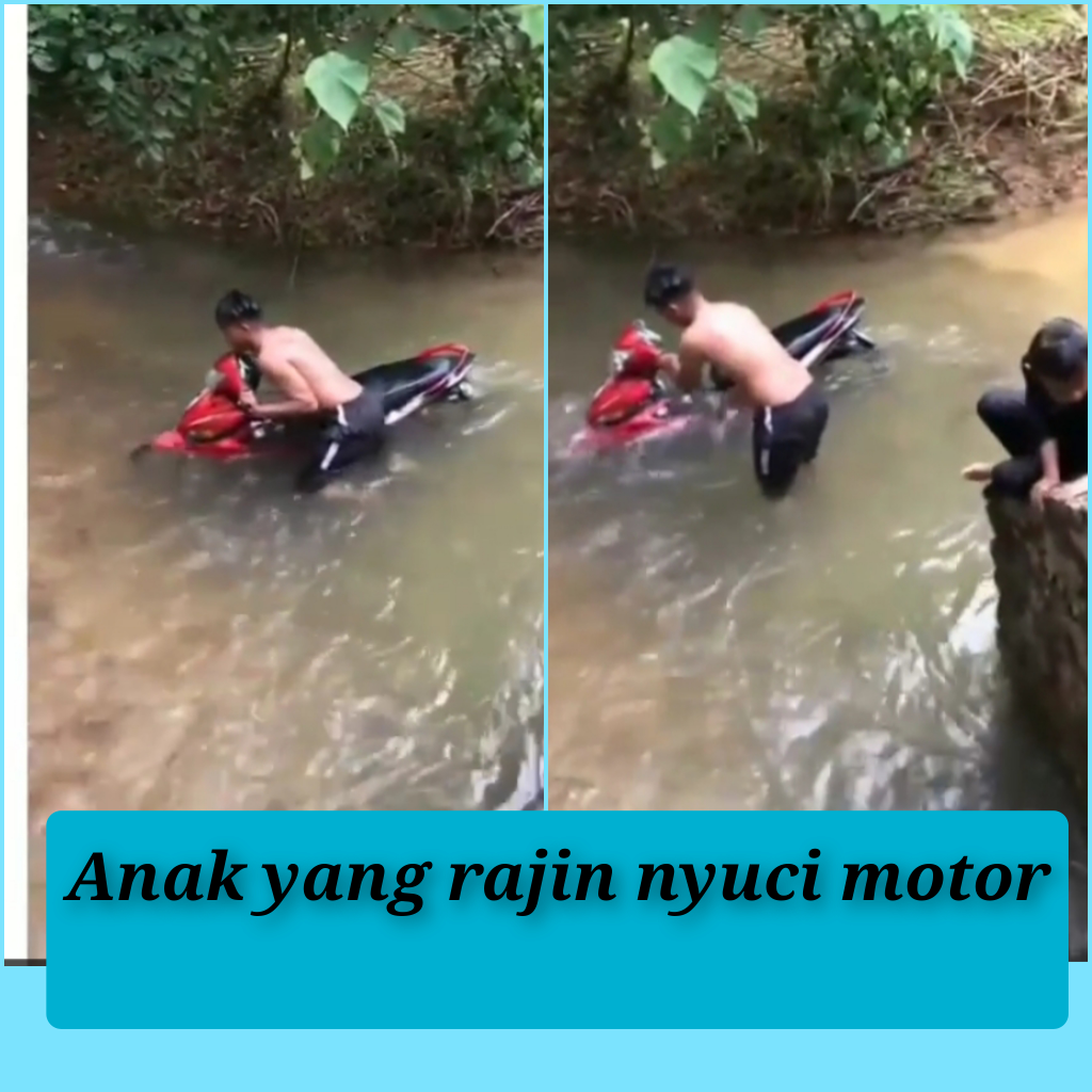 Terlalu Kreatif, Anak Ini Mencuci Motor Dan Akhirnya Masuk Bengkel