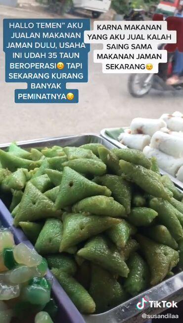Jualan di TikTok, Penjual Jajan Pasar Cantik Ini Curi Perhatian