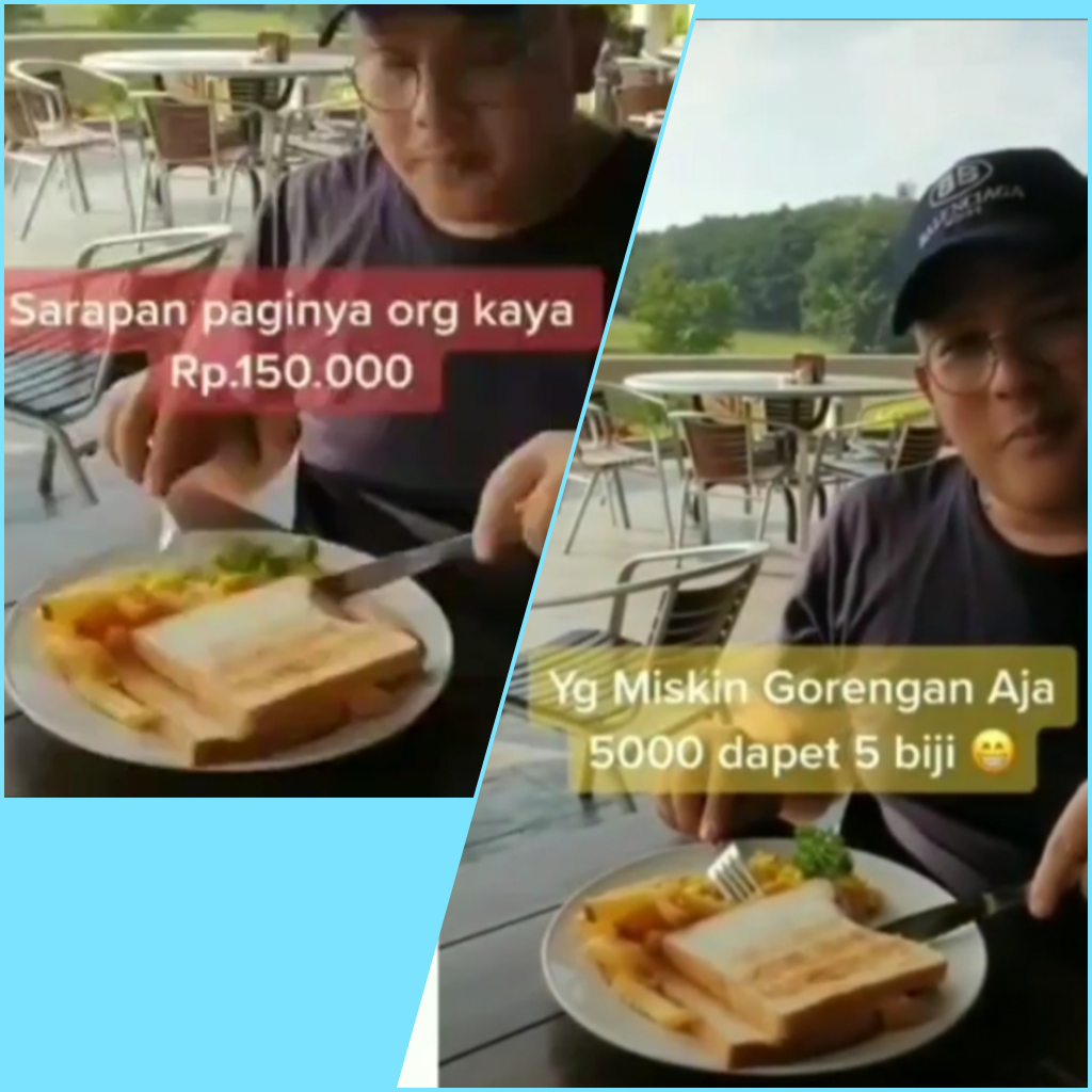 Bikin Mikir, Pria Ini Pamer Sarapan Tapi Menyindir