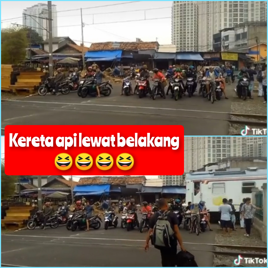 Begini Jadinya Jika Kereta Api Ngeprank, Bikin Jantungan