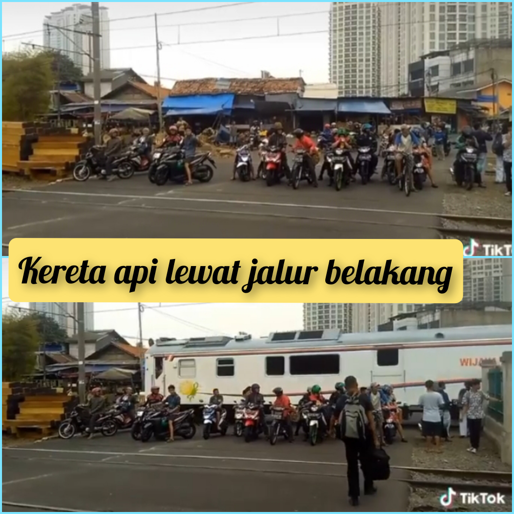 Begini Jadinya Jika Kereta Api Ngeprank, Bikin Jantungan