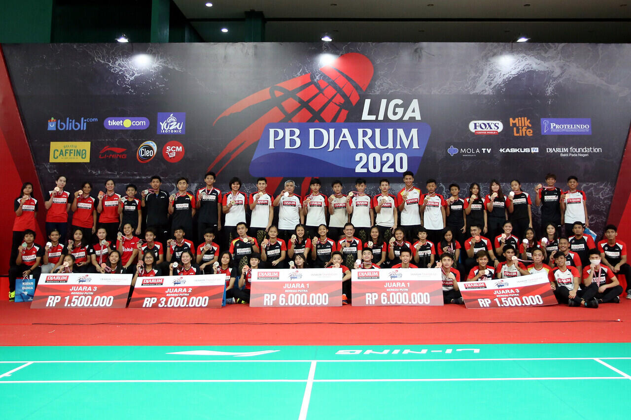 Tim Krapyak dan Tim Kaliyetno Keluar Sebagai Juara Beregu di Liga PB Djarum 2020