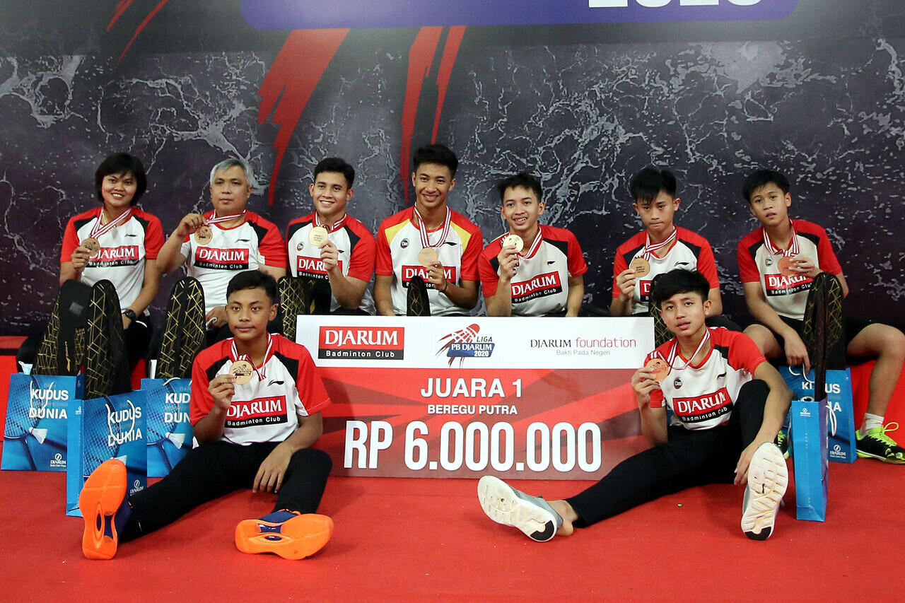 Tim Krapyak dan Tim Kaliyetno Keluar Sebagai Juara Beregu di Liga PB Djarum 2020