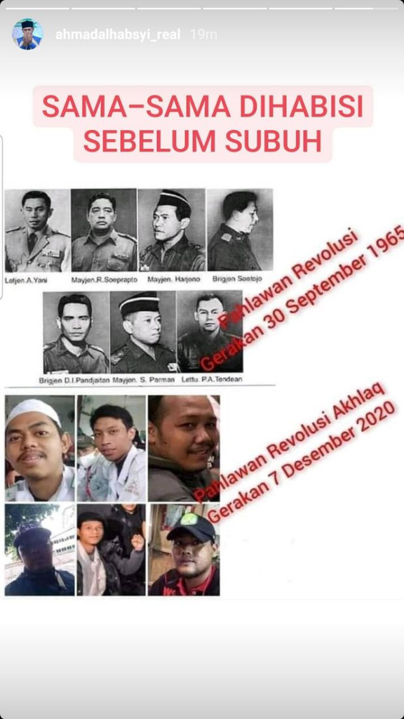 Ustaz Al Habsyi Sandingkan 6 Pengawal Habib Rizieq yang Tewas denganPahlawan Revolusi