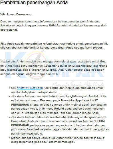 Penerbangan GanSist Mendadak Dibatalkan Maskapai? Tips Cepat Cairkan Dana Refund!