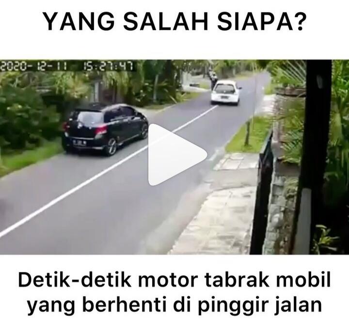 Kecelakaan Motor Tabrak Mobil Di Jalan, Eh Malah Kabur!!! Tebak Yang Salah Siapa?