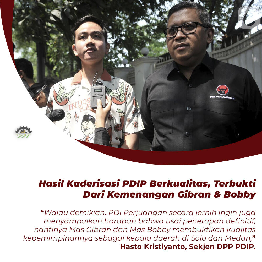 Anak-Mantu Jokowi Menang Pilkada 2020, Hasto: Hasil Kaderisasi PDIP Berkualitas!