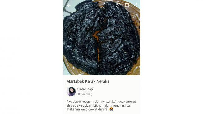 Ngakak! Perempuan ini Cetuskan Resep Baru 'Martabak Kerak Neraka'