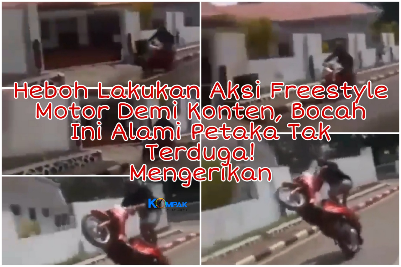 Heboh Lakukan Aksi Freestyle Motor Demi Konten, Bocah Ini Alami Petaka! Mengerikan