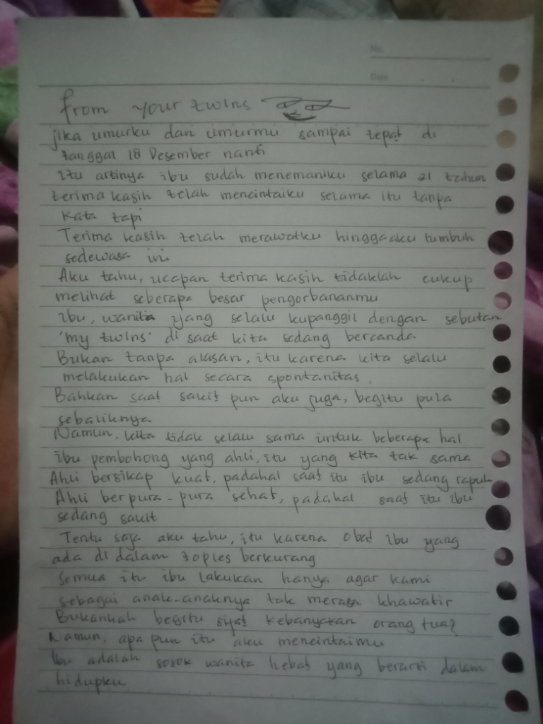 Surat Cinta Untuk Ibu, Dari Anakmu Yang Tak Pandai Mengungkap Rasa