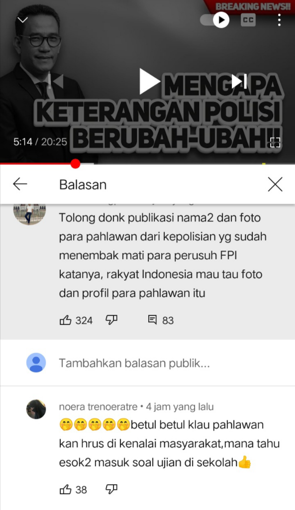 Di Youtube Refly Harun, Netizen Kepo Tentang Pahlawan Penembak 6 Pengawal IB HRS