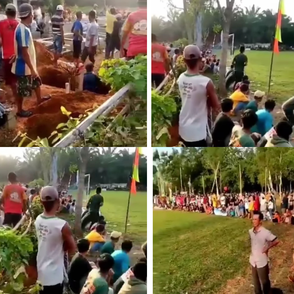 Aneh tapi Nyata, Kuburan Ini Bersebelahan dengan Lapangan bola, Sambil Nonton Gan!