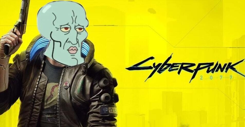 Seseorang Membuat Karakter Squidward Versi Tampan di Cyberpunk 2077