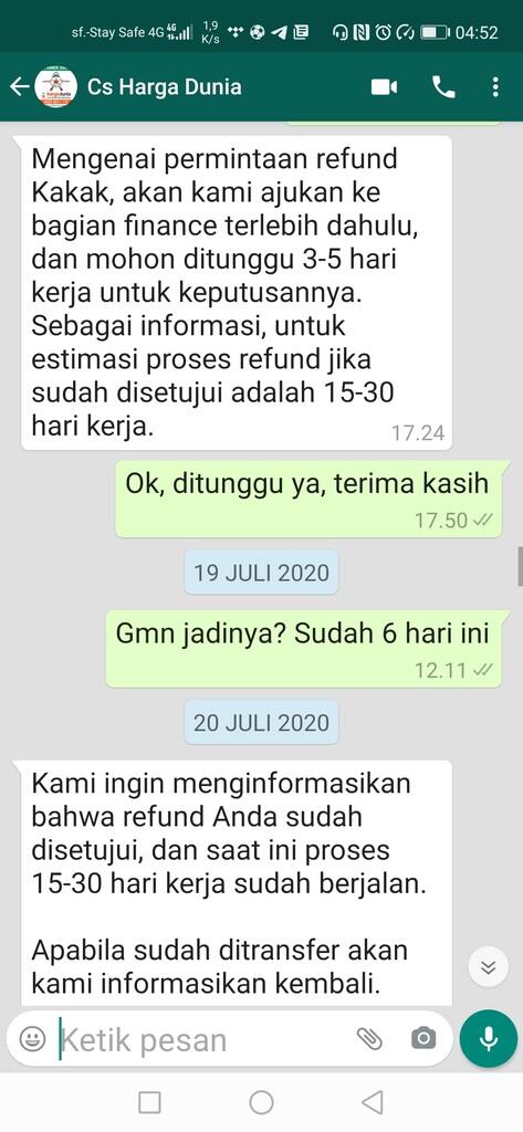 [Komplain] HARGADUNIA 5 BULAN REFUND BELUM CAIR