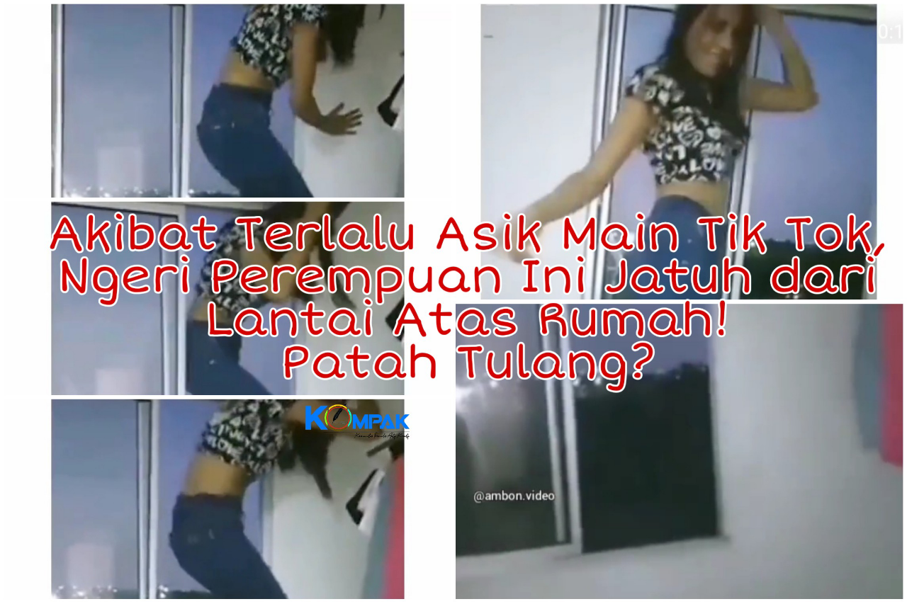 Akibat Terlalu Asik Joget Tik Tok, Perempuan Ini Jatuh dari Atap Rumah! Patah Tulang?