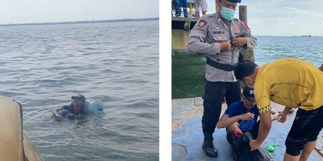 Nekat! Pria Berenang dari Balikpapan ke Malang Gunakan 2 Galon Air Mineral