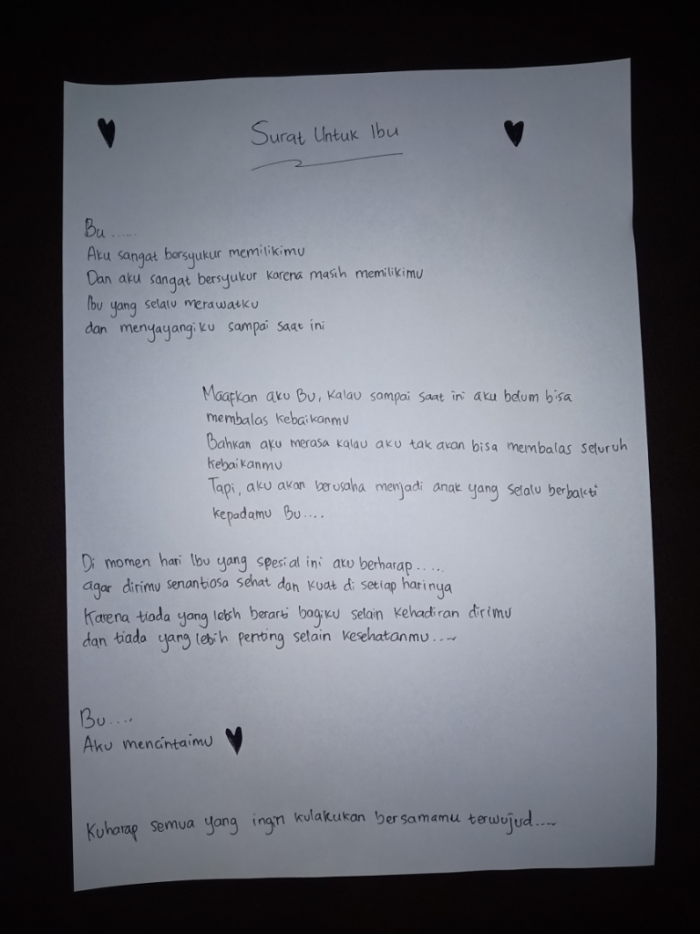 Ibu, Aku Sangat Menyayangimu ♥️