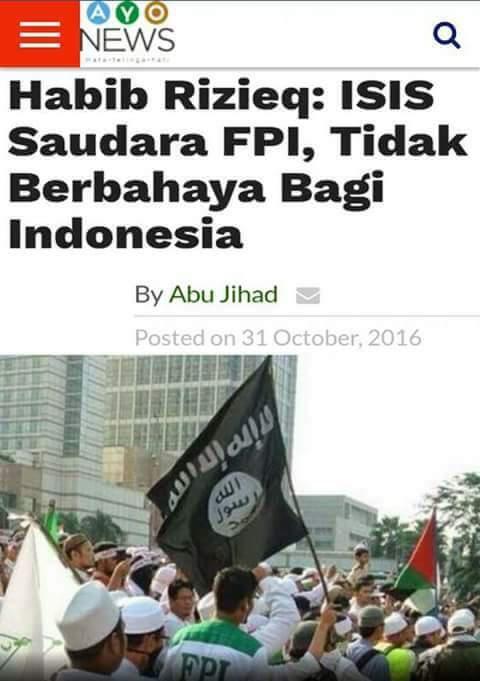 FPI Patut Dibubarkan Jika Terbukti Masuk Jaringan Terorisme